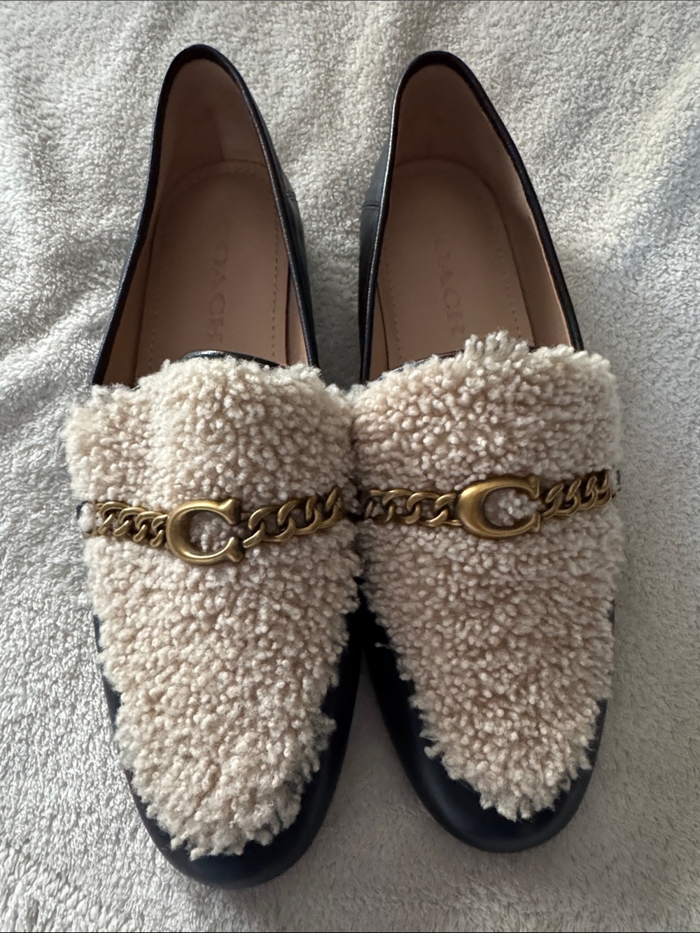 Coach Helena Shearling Loafers size 8.5